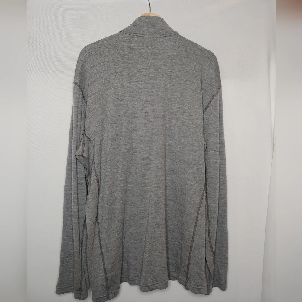 The North Face 1/4 Zip Merino Wool Pullover Gray Long‎ Sleeve XXL Flaws